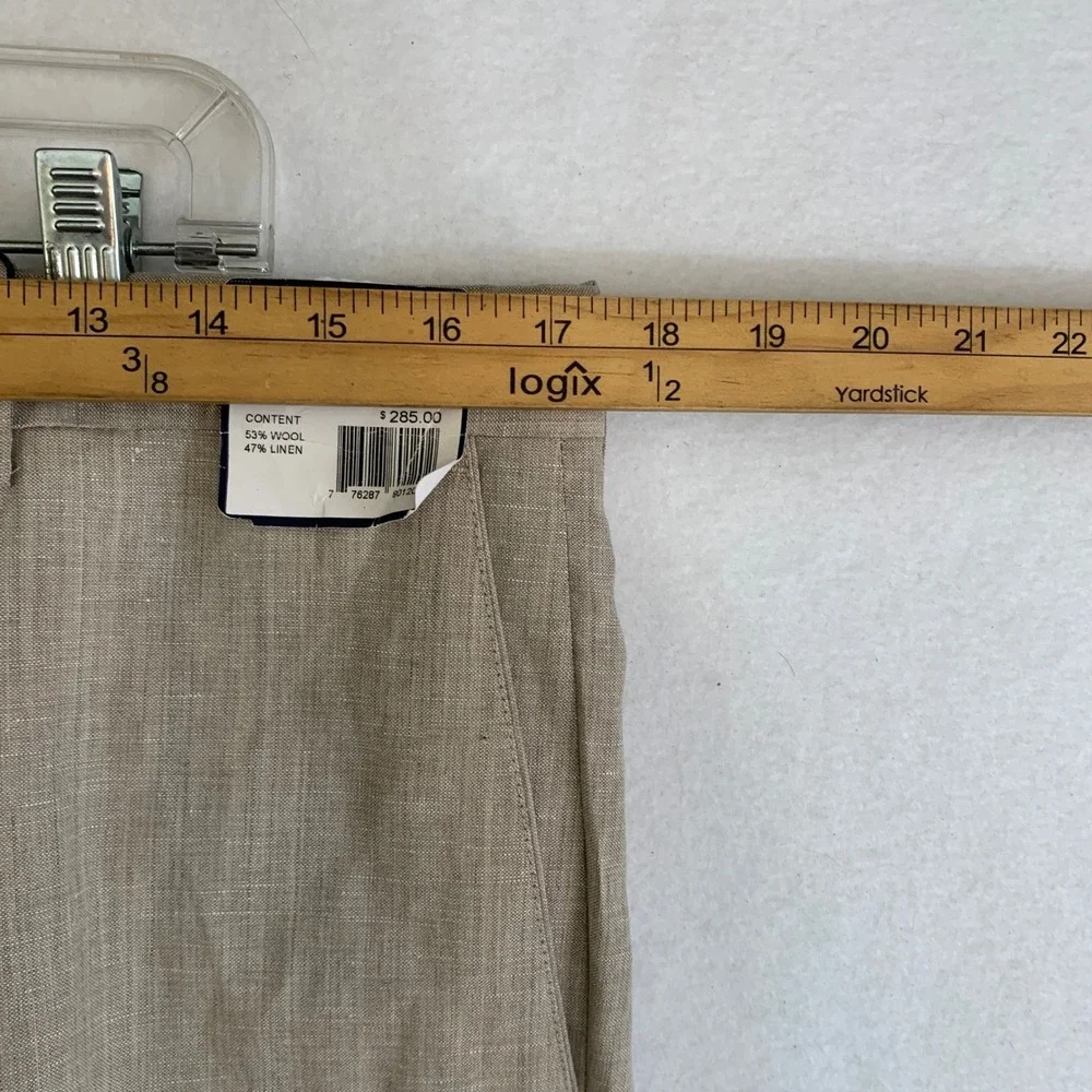 Peter Millar Harker Pant Mens 36R Beige NEW Wool Linen Blend Trousers $285